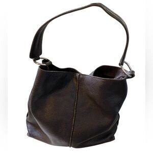 Furla Black Leather Hobo Bag